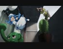 ワンパンマンと一緒に蚊を叩くイカ娘