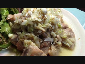 焼肉屋風！ネギ塩ダレのチキンソテー【簡単ボッチめし】