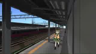 【鉄道模型シミュレーター×MMD】こいしがホームを歩くだけ