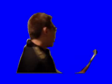 バールで扉を壊そうとする男.BB+使用例