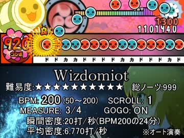 【創作譜面】Wizdomiot【太鼓さん次郎】