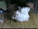 自宅で雪ダルマ