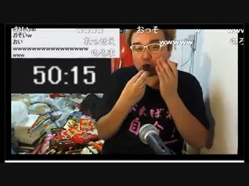 野田草履　ポッキー1111本食いに挑戦して罰ゲームで逆モヒカンにする