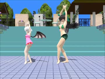 【東方MMD】翼のお嬢さん達【レミ空】