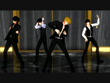 【MMD銀魂】土方さん×4でSweet Devil colate remix
