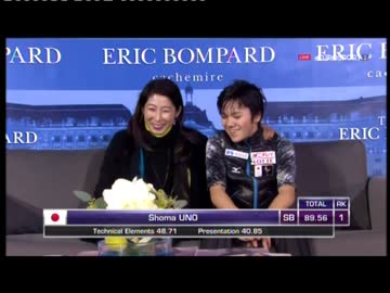 【イタリア版翻訳】宇野昌磨 2015 エリックボンバール SP