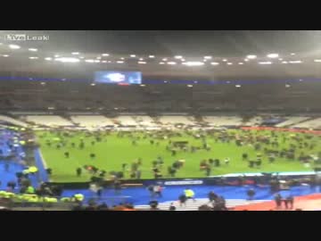 [フランス、テロ]　パリスタジアム#2からの映像 11.14