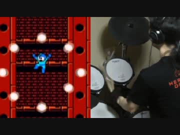 【ロックマン3】ステージクリアBGMに合わせてドラムを叩いてみた