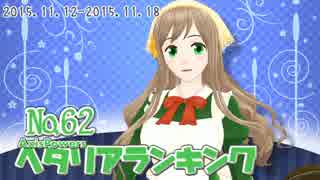 AxisPowersヘタリアランキング　№62（11/12～11/18）