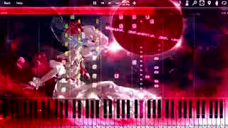 東方ピアノ-[Innocent Key]~不夜城レッドを採譜してみた [Synthesia]