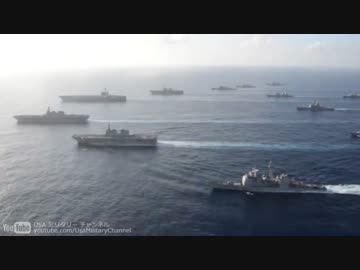 [日米の大艦隊35隻] 　海上自衛隊とアメリカ海軍の合同演習 11.23