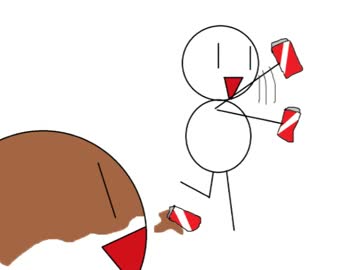 【マウスで】棒人間がコーラを振るだけじゃなくなった【描いてみた】