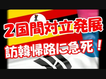 【２国間対立発展】 訪韓帰路に急死！