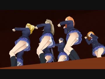 ラブライブ7人がブレザー服を脱がさないでを体育館ステージで踊る