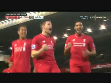 【プレミアリーグ】リヴァプール vs スウォンジー ハイライト