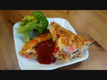 おうちで作る鮭と芋のスペイン風オムレツ