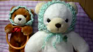 かぎ編み ボンネット型帽子ペット用耳穴の編み方 ニコニコ動画