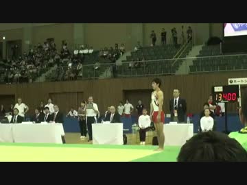 白井健三選手、後方伸身２回宙返り三回ひねり（H難度）