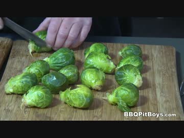芽キャベツのベーコン巻き