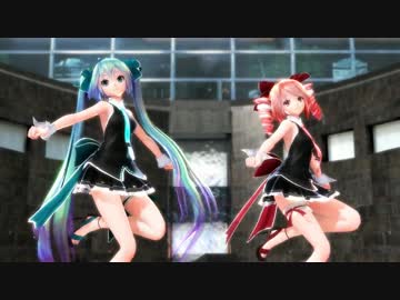 【MMD】Tda式改変ミクさん、テトさんでオツキミリサイタル