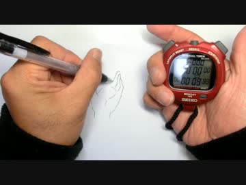 10秒で手を描いてみた