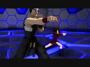 【MMD格闘ゲームモデル】八極拳士達の演舞【ＭＭＤメルブラ】