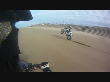 オフロードバイクで！お浜遊び！！ その２！！！