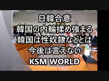 【KSM】日韓合意 韓国の内輪揉め強まる　韓国はもう性奴隷の言及不可
