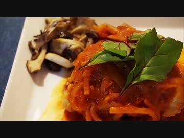 今日の晩ごはん　（鶏肉のトマト煮）