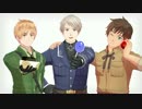 【APヘタリアMMD】親馬鹿な彼らの虎視眈々【英普西】
