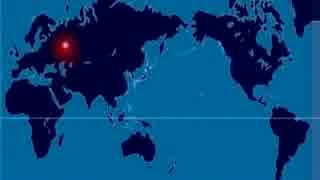 Map of Nuclear Explosions on the Earth from 1945-1998