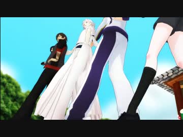 【MMD刀剣乱舞】新年隠し芸大会練習中のおだて組【美脚戦隊スレンダー】