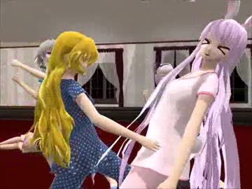 【東方MMD】自機組のパジャマパーティ