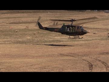 H28 第一空挺団降下訓練始め　UH-1ダイナミック着陸