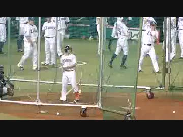 西武ドームのアナウンスのいたずら② （杉谷拳士選手の打撃練習）