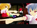 【MMD】ミニスカなレミリア・フランで『夜咄ディセイブ』