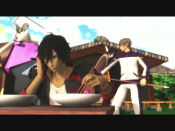 【MMD刀剣乱舞】大倶利伽羅が箸で豆をつまんでるだけ