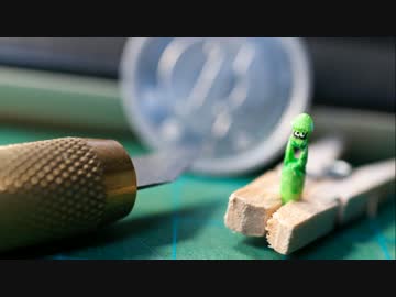 爪楊枝を削ってスプラトゥーンのイカを作ってみた