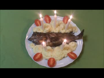 魚忠のクリスマスケーキとか作ってみた。【おそ松さん】