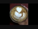 ラテアート　インスタントコーヒーとミルクフローサー
