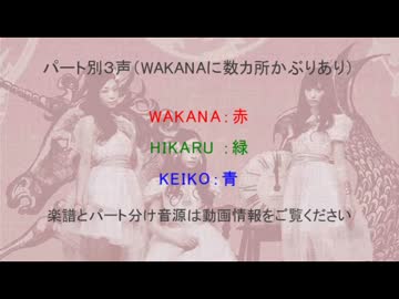 kalafina「屋根の向こうに」のボーカルパート分け譜