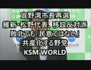 宜野湾市長再選 維新・松野代表、移設反対派敗北でも「民意でない」？