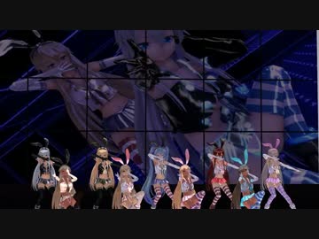 【MMD】超ミニスカ島風たち+島風ミクで被害妄想携帯女子（笑）【紳士】
