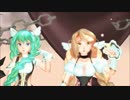 【ＭＭＤ】　エンゼルパイちゃんとミクちゃんで「BURNING」