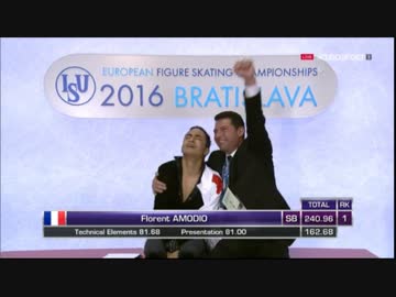 【British Eurosport[日本語字幕]】フローラン・アモディオ 2016 欧州選手権 FS