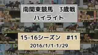 南関東競馬3歳戦ハイライト【15-16シーズン#11】