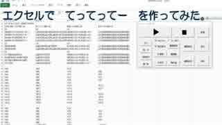 エクセルで「てってってー」作ってみた