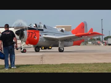 【世界でもっとも醜い航空機】　フェアリー ガネット　エンジン始動