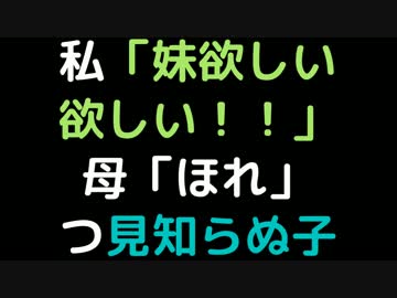 私「妹欲しい欲しい！」 　母「ほれ」つ見知らぬ子【2ch】