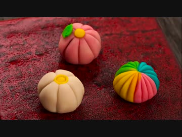 【和菓子】練り切り3種作ってみた【玉菊・白梅・手毬】
